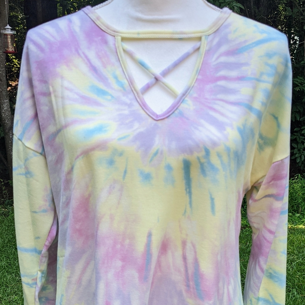 Long Sleeve Womens Tye Dye Top
